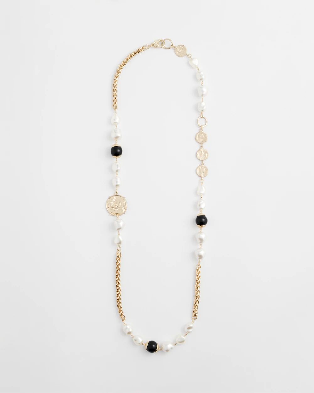 Gold Pearl Long Single-Strand Necklace | Chico's
